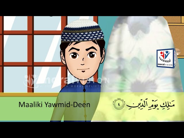 Abdul Bari Muslims Islamic Cartoon for children - Abdul Bari learning Surah Al-Fatiha - Urdu