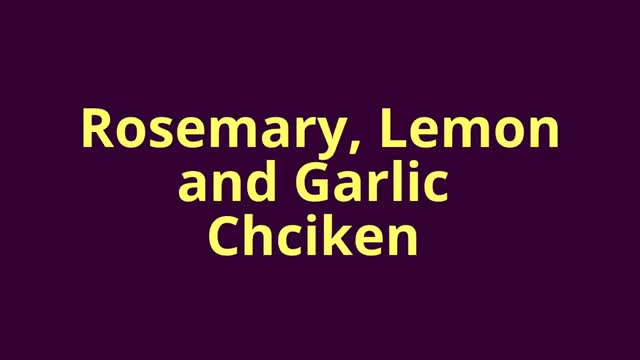 No Carb Rosemary Garlic Chicken - English