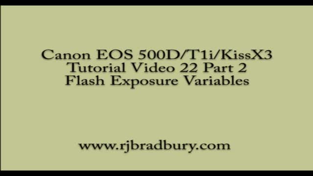 {42} [How To use Canon Camera] Flash Exposure Variables - English