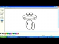 Drawing cartoon animals frog in MS paint English  pt 3