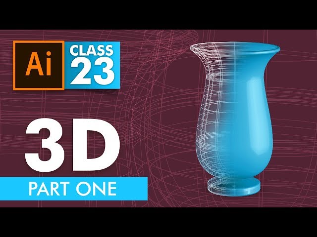Adobe Illustrator - 3D in Illustrator Part One - Class 23 - Urdu / Hindi