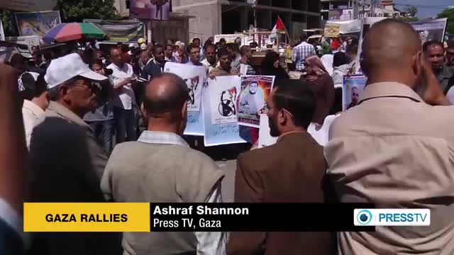[26 May 2014] Gazans hold rallies in support of hunger-striking Palestinian prisoners - English