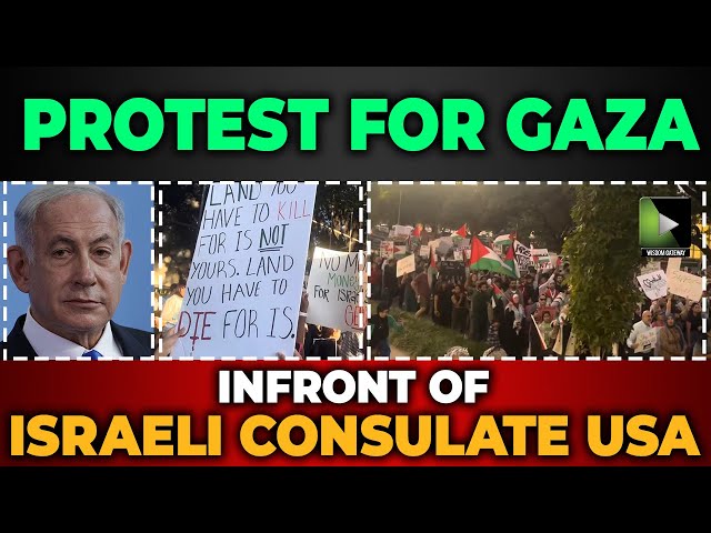 Protest for Gaza Infront of Israeli Consulate | Houston USA | 19 October 2023 | English Urdu
