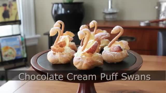 Chocolate Cream Puff Swans - How to Make Swan Cream Puffs - English