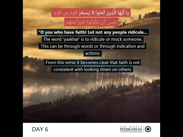 Day 6# Allah swt is the Only Judge - English