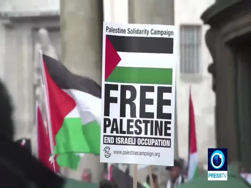 [13 May 2019] Ahed Tamimi leads thousands of protesters in London Nakba day demo- English