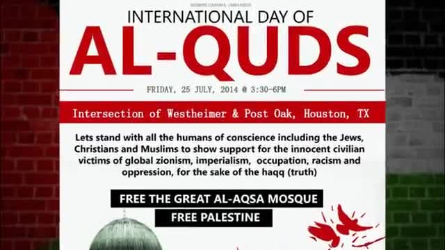 Al-Quds Day 2014 - Speech : Rabbi - Houston, TX - 25 July 2014 - English