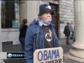 First Protest in Ireland for Bahraini people & against Obama visit - clip - May 2011 - English