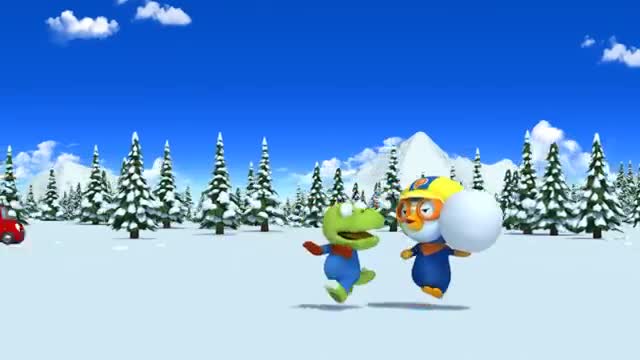 Animated Cartoon - Pororo - I want to be good at ice skating, too - English