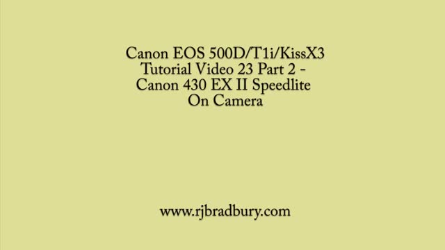 {51} [How To use Canon Camera] In Built Flash Use - Part 2 - English