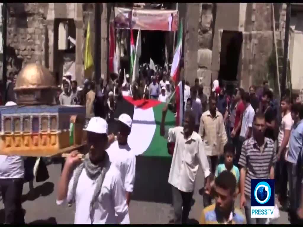 [23 June 2017] Thousands mark International Quds Day in Damascus - English