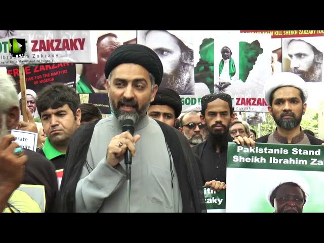 [Protest] 1000 Days of illegal Detention of Sheikh Zakzaky | Speech: Mol.Nusrat Bukhari - Urdu