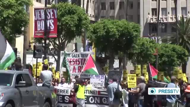 [17 Aug 2014] Hollywood protesters slam “biased” media coverage about Israel-Palestinian conflict - English