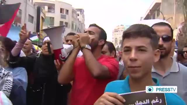 [20 July 2014] Palestinians protest against Israeli war crimes in Gaza - English