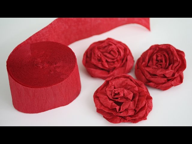 How to Make Twisted Crepe Paper Roses - English