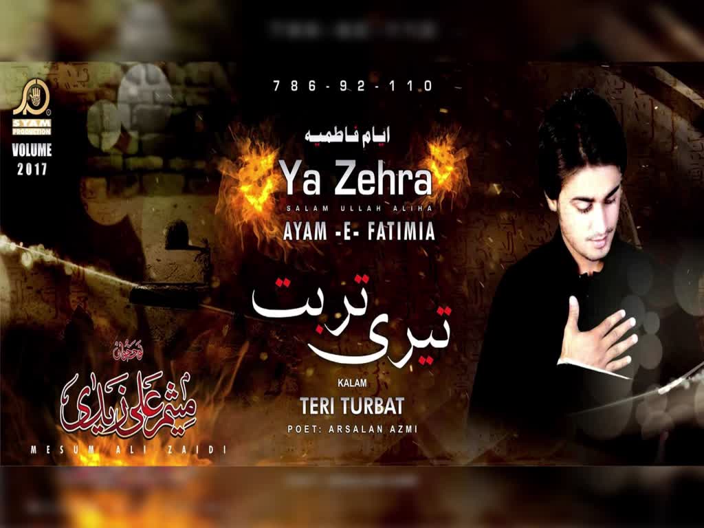 [Noha Ayam-E-Fatimia] Teri Turbat Py Nahi Hai Saya Ya Fatima sa Ya Fatima sa By Meesum Ali Zaidi - Urdu 