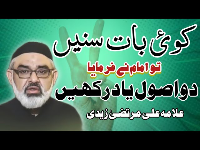 [Clip] Koi Baat Sunen To Do Usool Yaad Rakhen | Molana Ali Murtaza Zaidi | Urdu
