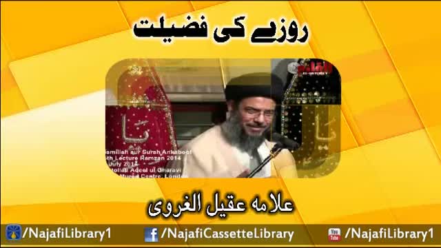 Rozay Ki Fazilat | Allama Aqeel Ul Gharvi - Urdu