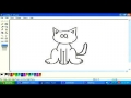 Drawing cat in MS paint English 6