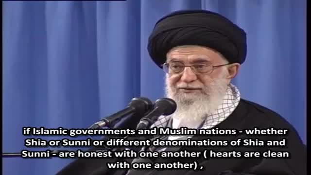 Today both among Sunnis and Shias there are elements working to sepearate muslims from one another - Ayatullah Khamenei 