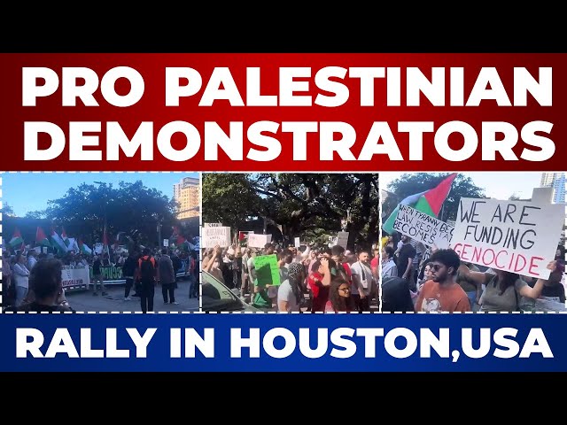 Pro Palestinian Demonstration | Downtown Houston USA | 15 October 2023 | Urdu English