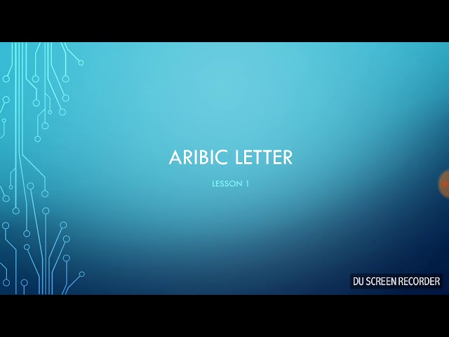 Learning Arabic letter part - English