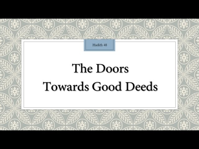 The doors towards good deeds - English