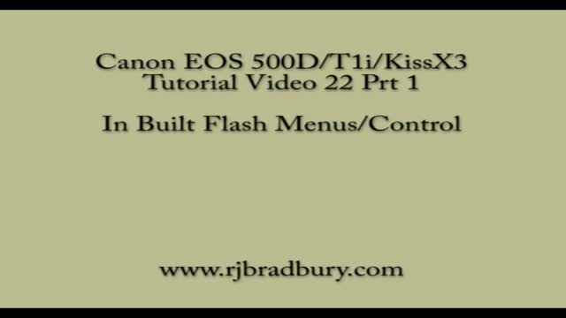 {41} [How To use Canon Camera] Built in Flash Menu - English