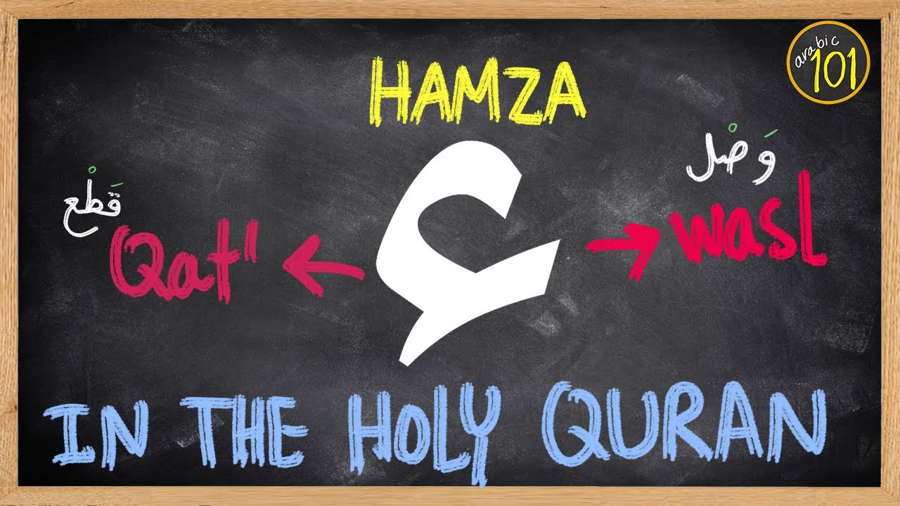 How to pronounce Hamza Wasl (همزة وصل) VS. Hamza Qat' (همزة قطع) in the Holy Quran | English Arabic
