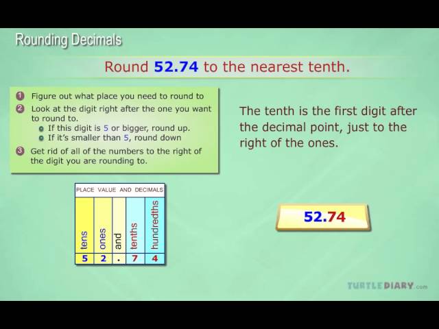 How to Round Decimals Up & Down | Math for Kids | English