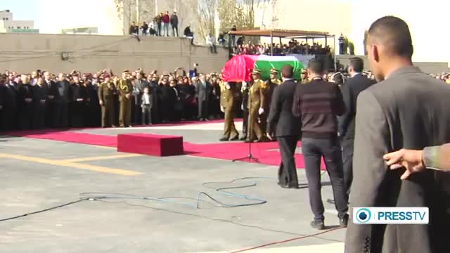 [12 Dec 2014] Palestinians hold military funeral for Palestinian Minister Zeyad Abu Ein - English