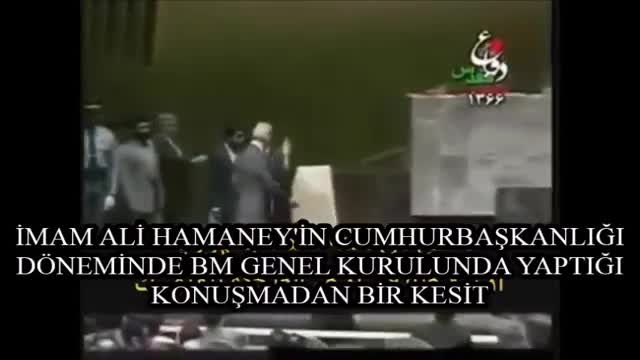 Rehber Ali Hamaney\'in BM Genel Kurulundan Büyük Şeytan\'ı Kaçırtan Konuşması... - Farsi Sub Turkish