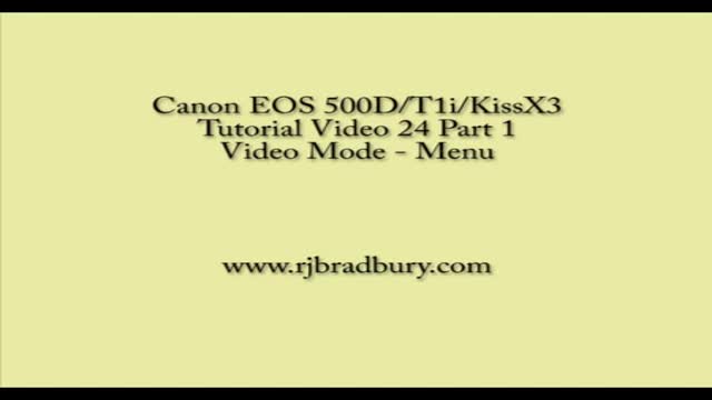 {52} [How To use Canon Camera] Video Mode - English