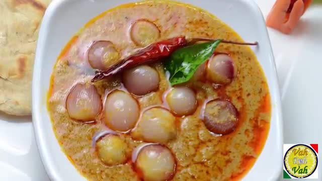 Baby Onion Khatta Salan - VahChef - English