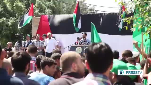 [08 Aug 2014] Gazans march to push Palestinian demands from Israel - English