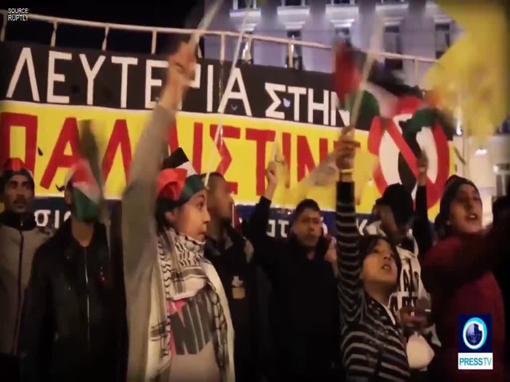 [16 December 2017] Greek protesters rally against US, Israel - English