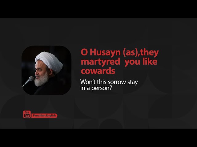 [Clip] O Husayn (as), they martyred you like cowards | Agha Ali Reza Panahian Farsi Sub English 