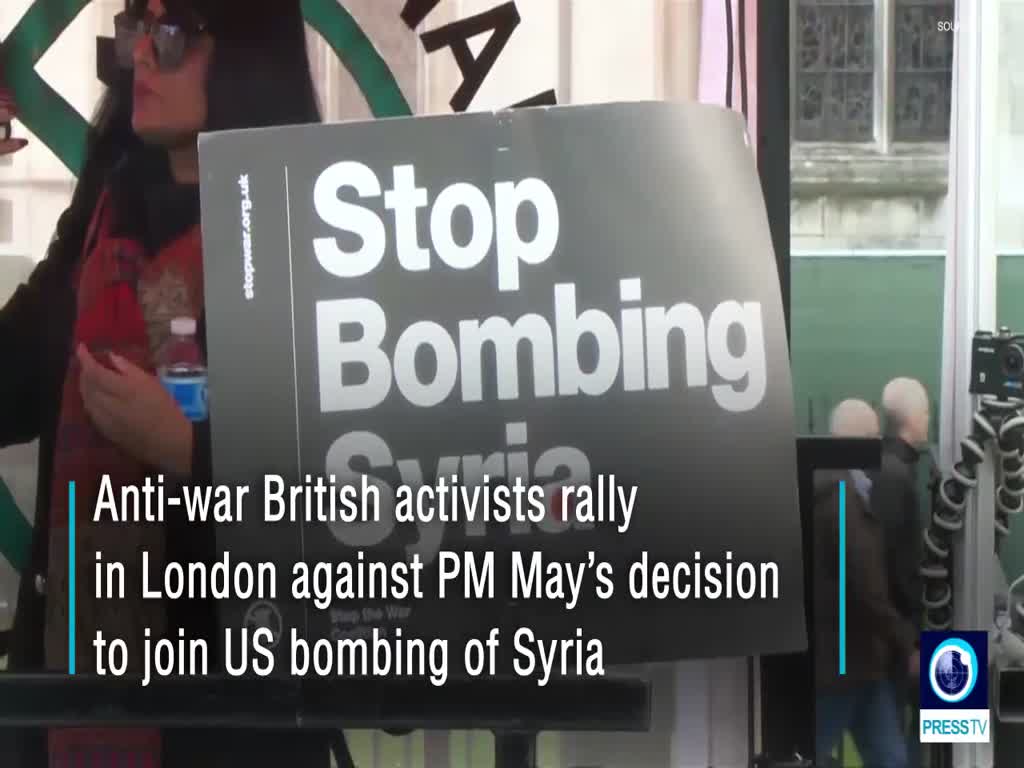 [17 April 2018] Anti-war British activists rally in London - English