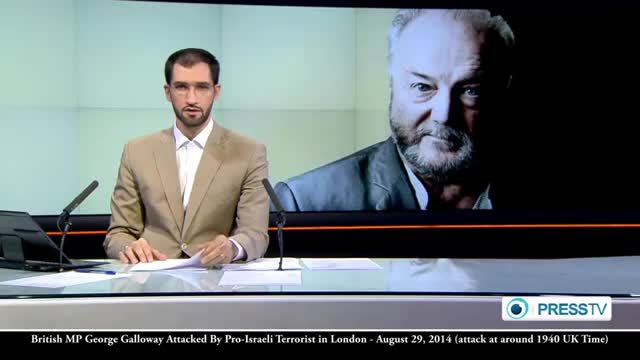 George Galloway Hospitalised After Being Attacked By Pro israeli Terrorist (August 29, 2014) - English