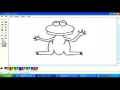 Drawing cartoon animals frogs in MS paint English pt 6