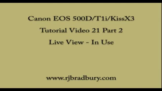 {39} [How To use Canon Camera] Live View in Use - English