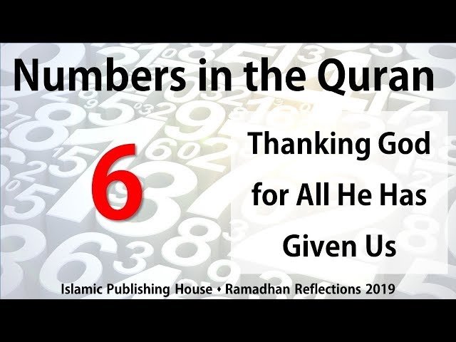 Thanking God for all He has given us - Ramadhan Reflections 2019 [Day 6] - English