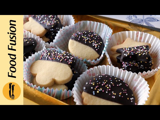 [Quick Recipe] Chocolate Dip Butter Cookies Without Oven - English Urdu