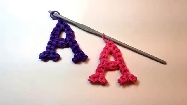 Letter A Charm Without the Rainbow Loom English