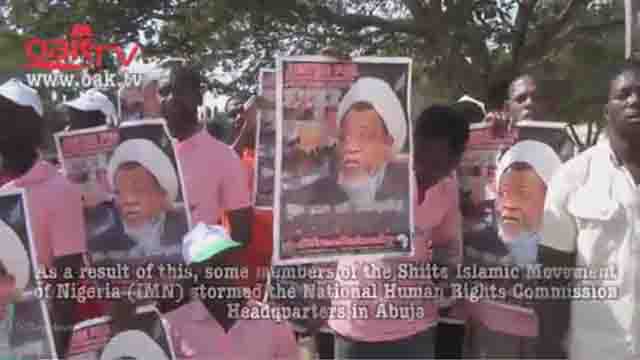 Protest in Abuja, Nigeria on killing of 102 Shia Muslims by Government Forces - English