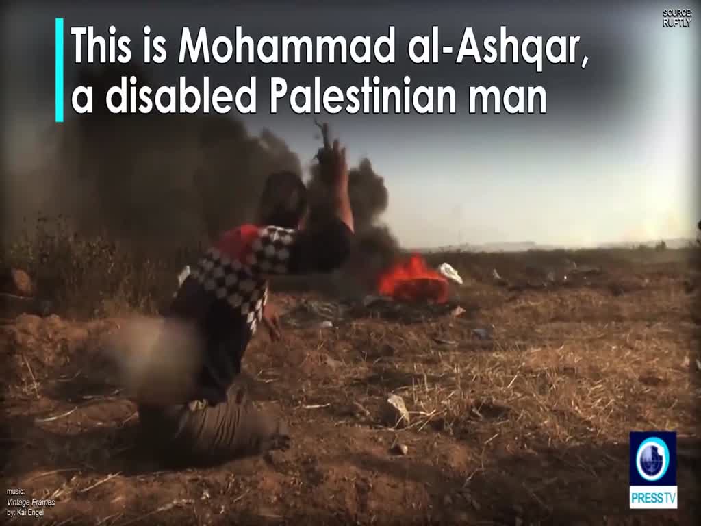 [7 April 2018] Disabled Palestinian participating in Great March of Return protests - English