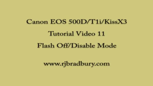 {12} [How To use Canon Camera] Flash Of Mode - English