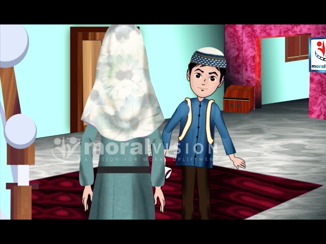 Abdul Bari Muslims Islamic Cartoon for children - Abdul Bari upon hearing good news - Urdu