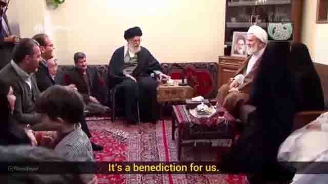 Exclusive Clip - Imam Khamenei paid a visit to a family of martyrs with kids - inQiLaBi Media - Farsi sub English
