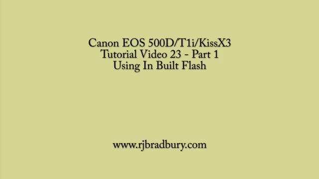 {50} [How To use Canon Camera] In Built Flash Use - Part 1 - English
